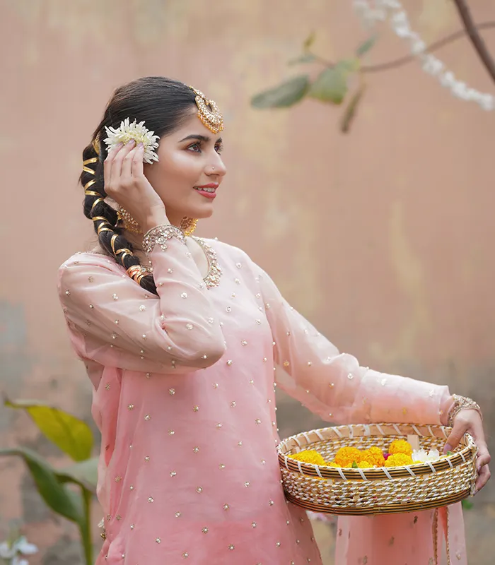 Shop with Namra is offering Pastel Pink Formal Wear 3Pcs Festive dress in latest festive collection 2024