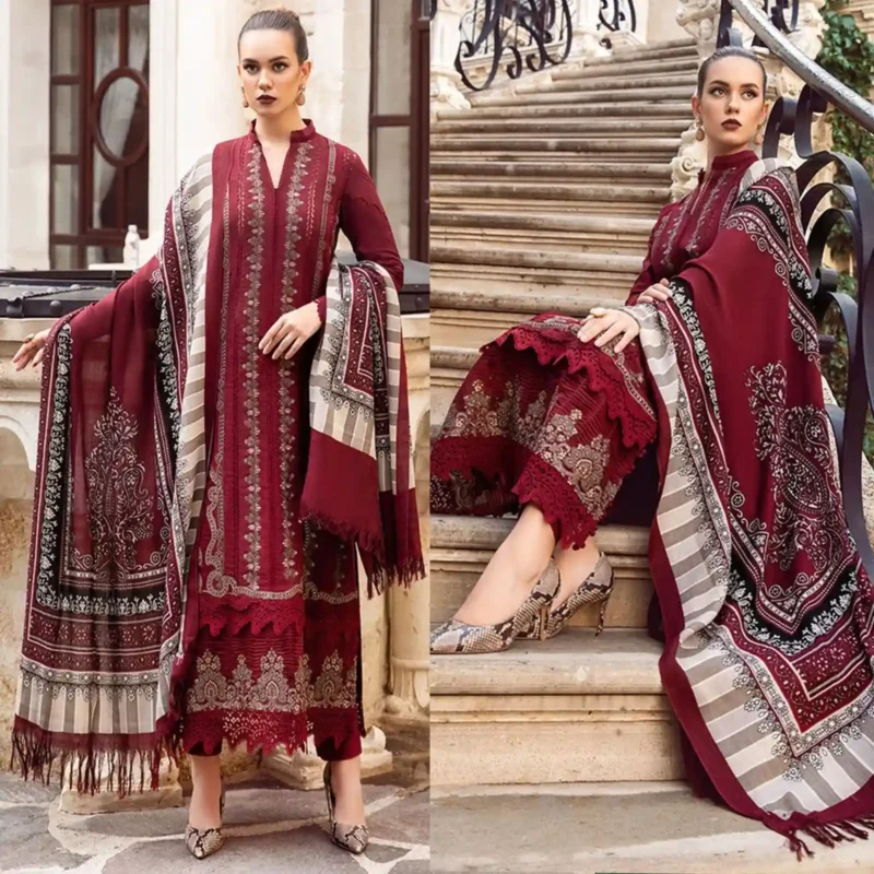 Sqoni is offering Maria B Lawn 3PC Embroidered 720 4 in latest clothing collection 2024