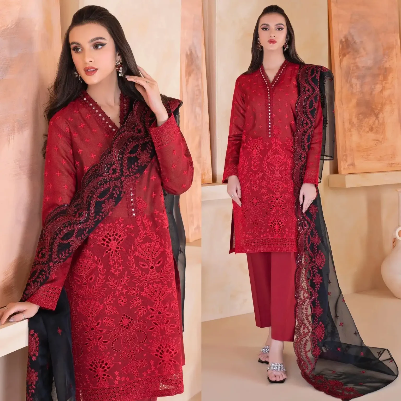 Sqoni is offering 38 LIMELIGHT 3PC Lawn Chikankari Embroidered 419 in latest clothing collection 2024