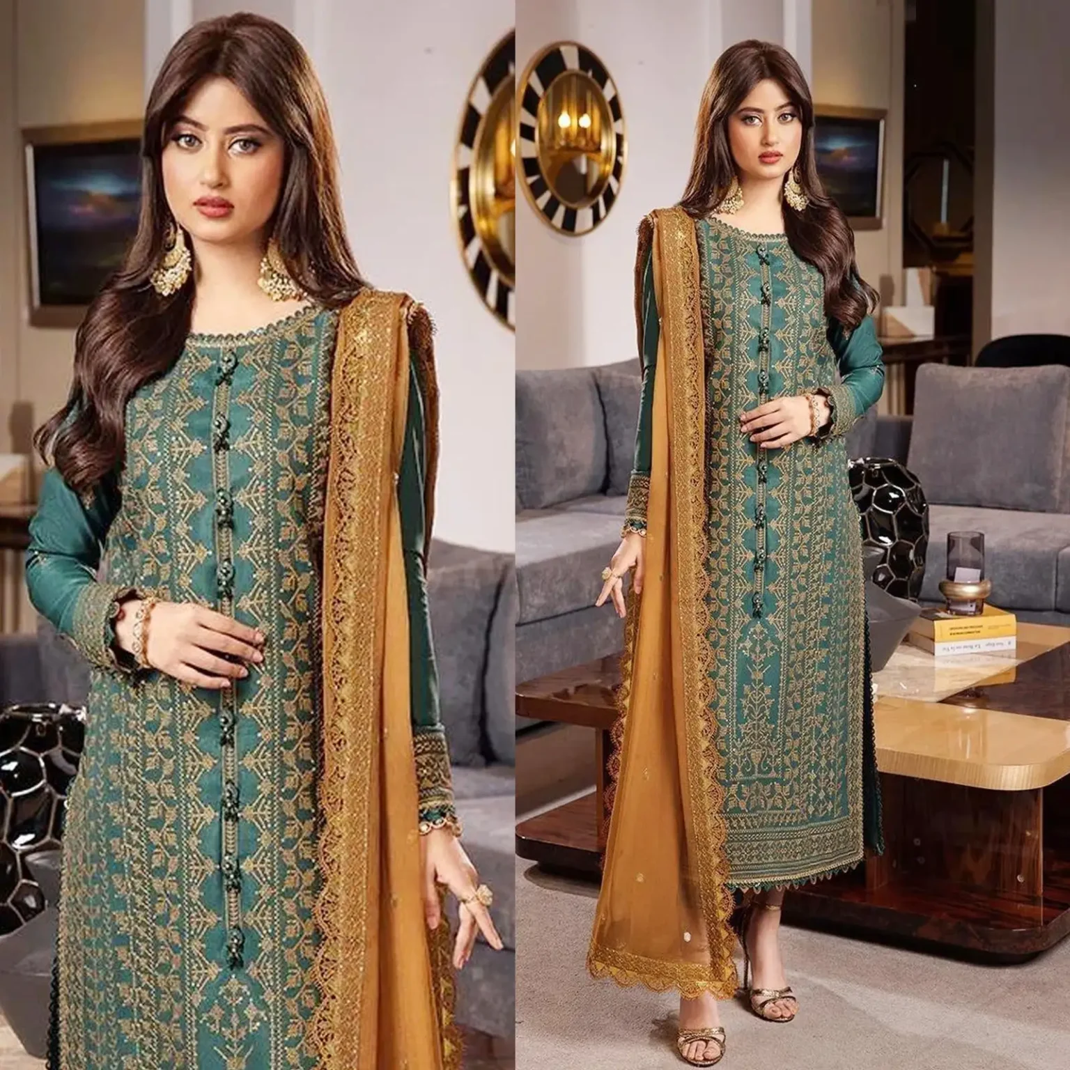 Sqoni is offering Asim Jofa Lawn 3PC Embroidered 307 in latest clothing collection 2024