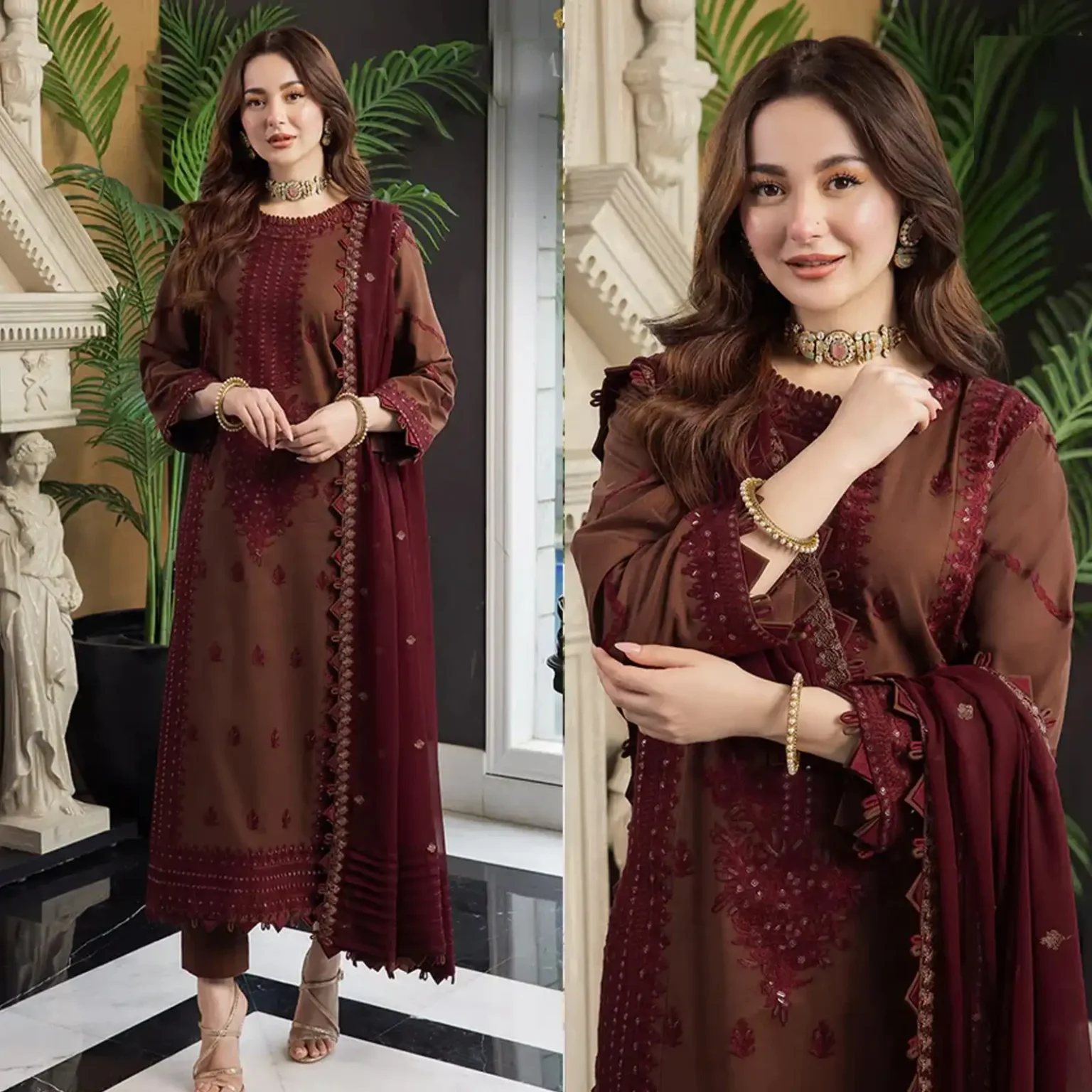 Sqoni is offering Asim Jofa Lawn 3PC Embroidered 308 in latest clothing collection 2024