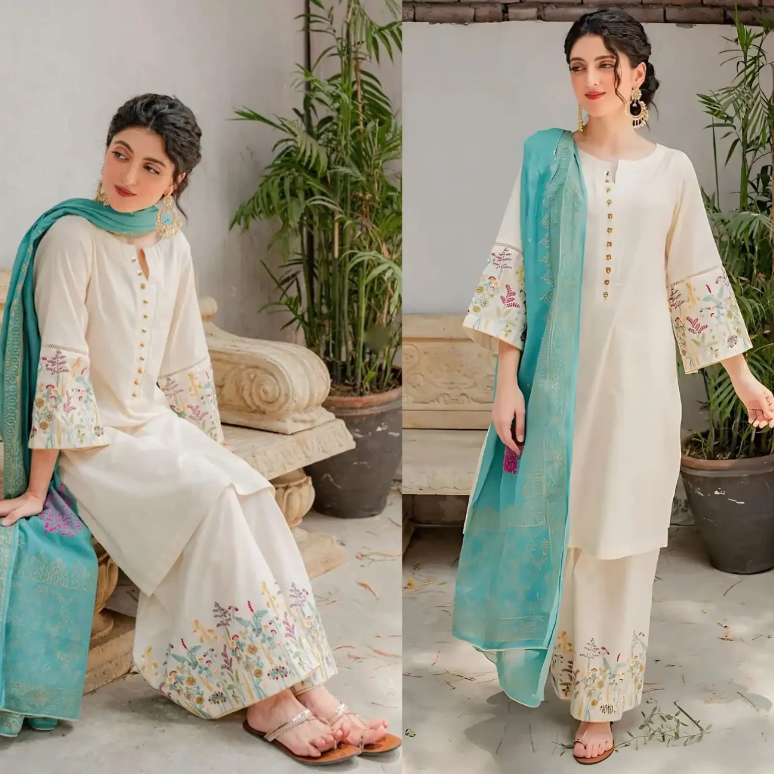 Sqoni is offering Kastoor 3PC Lawn Embroidered Shirt With Printed Dupatta 730 1 in latest clothing collection 2024