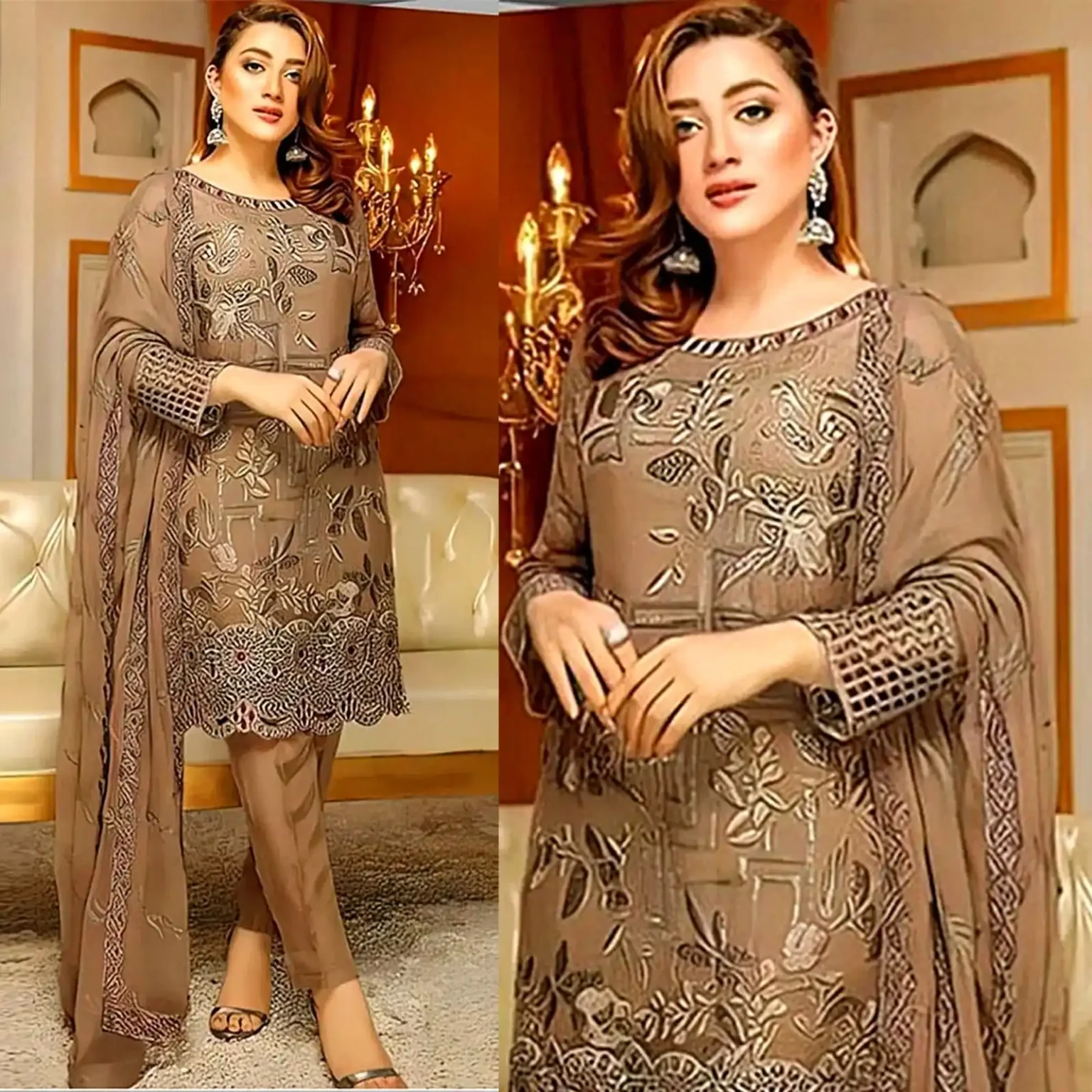 Sqoni is offering Lawn 3PC Embroidered 823 1 in latest clothing collection 2024