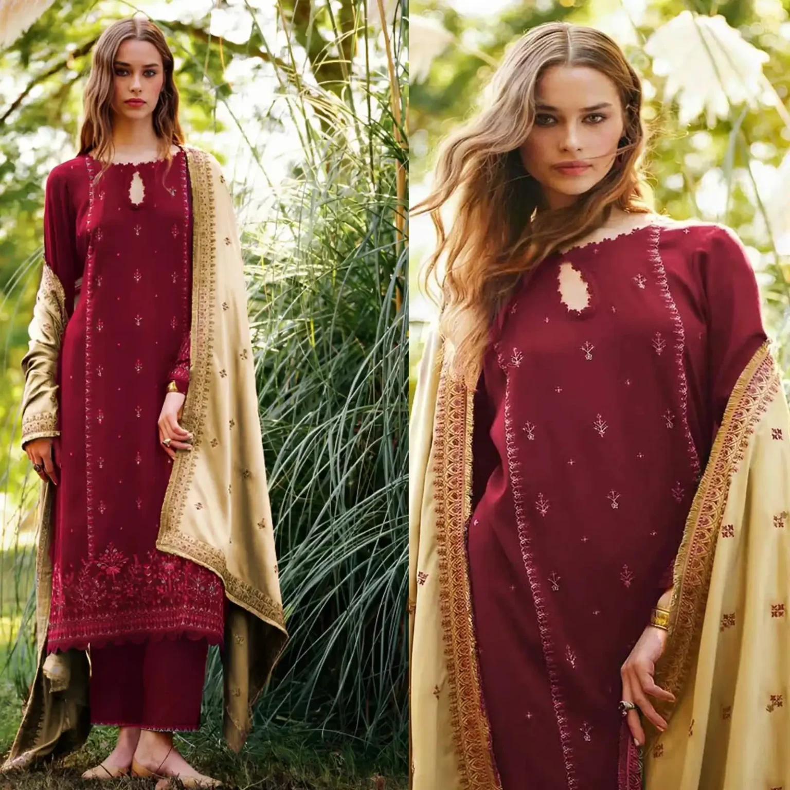 Sqoni is offering Maria B Lawn 3PC Embroidered 709 1 in latest clothing collection 2024