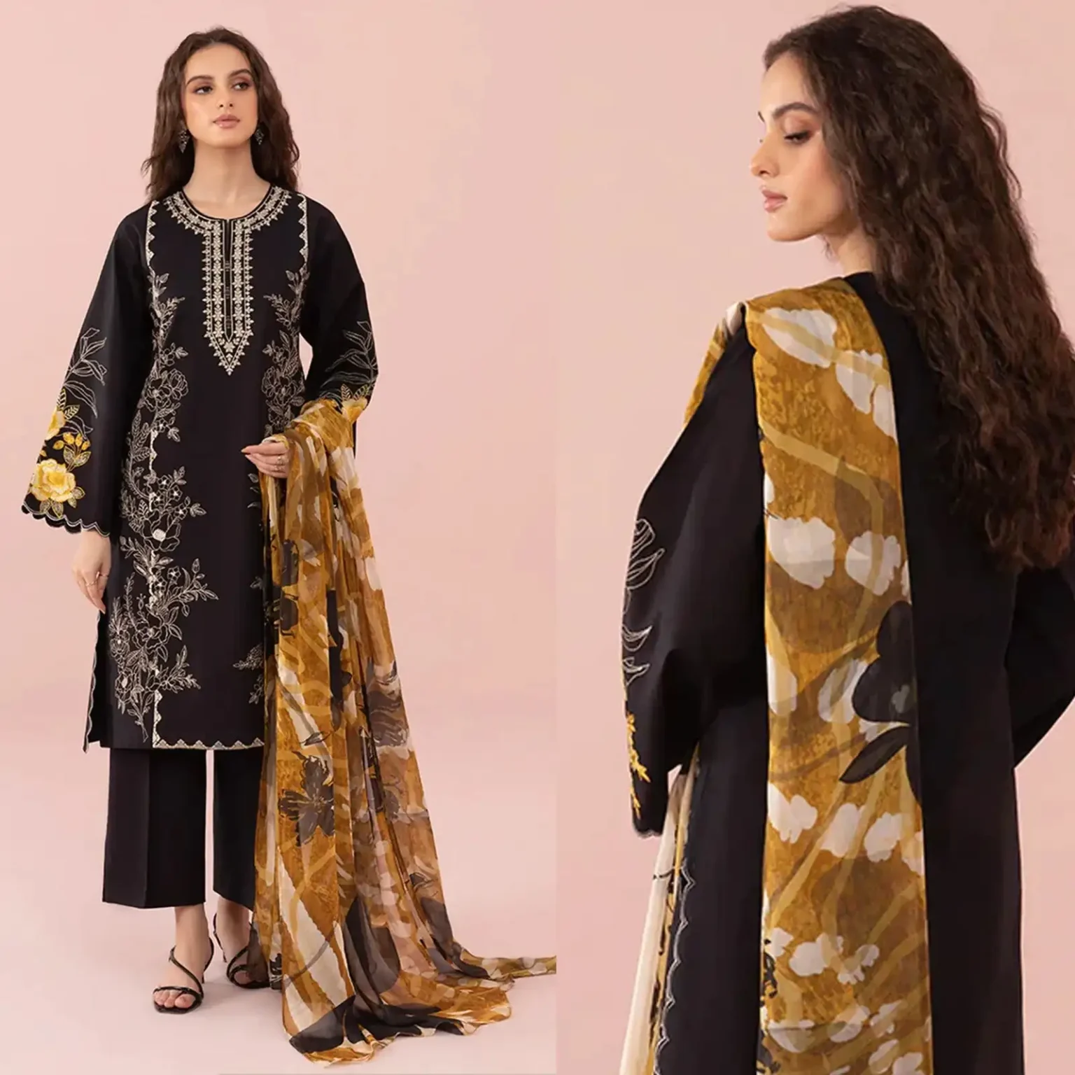 Sqoni is offering SAPPHIRE 3PC Lawn Embroidered Shirt With Printed Dupatta 388 in latest clothing collection 2024