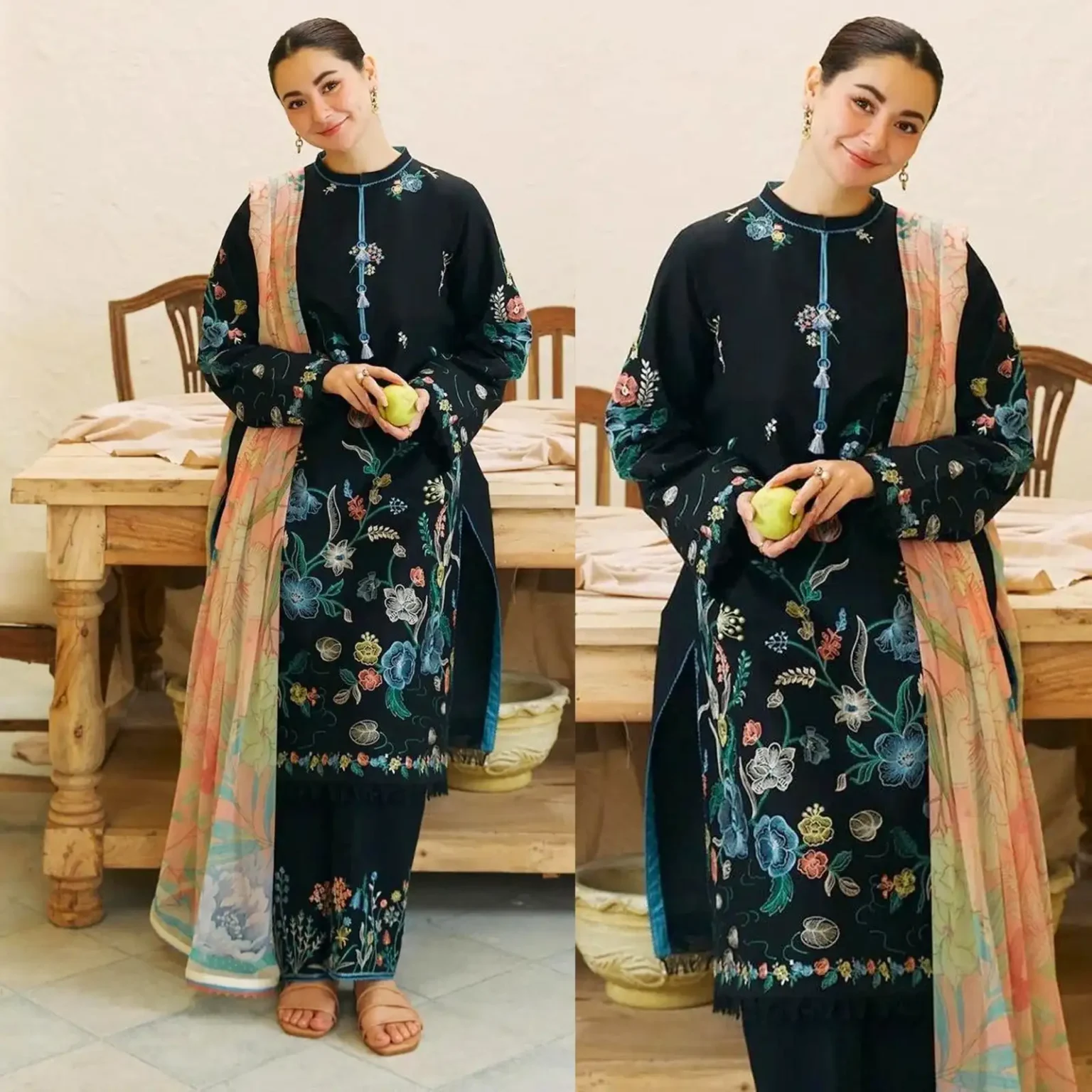 Sqoni is offering ZARA SHAHJAHAN 3PC Lawn Embroidered Shirt With Printed Dupatta 374 in latest clothing collection 2024