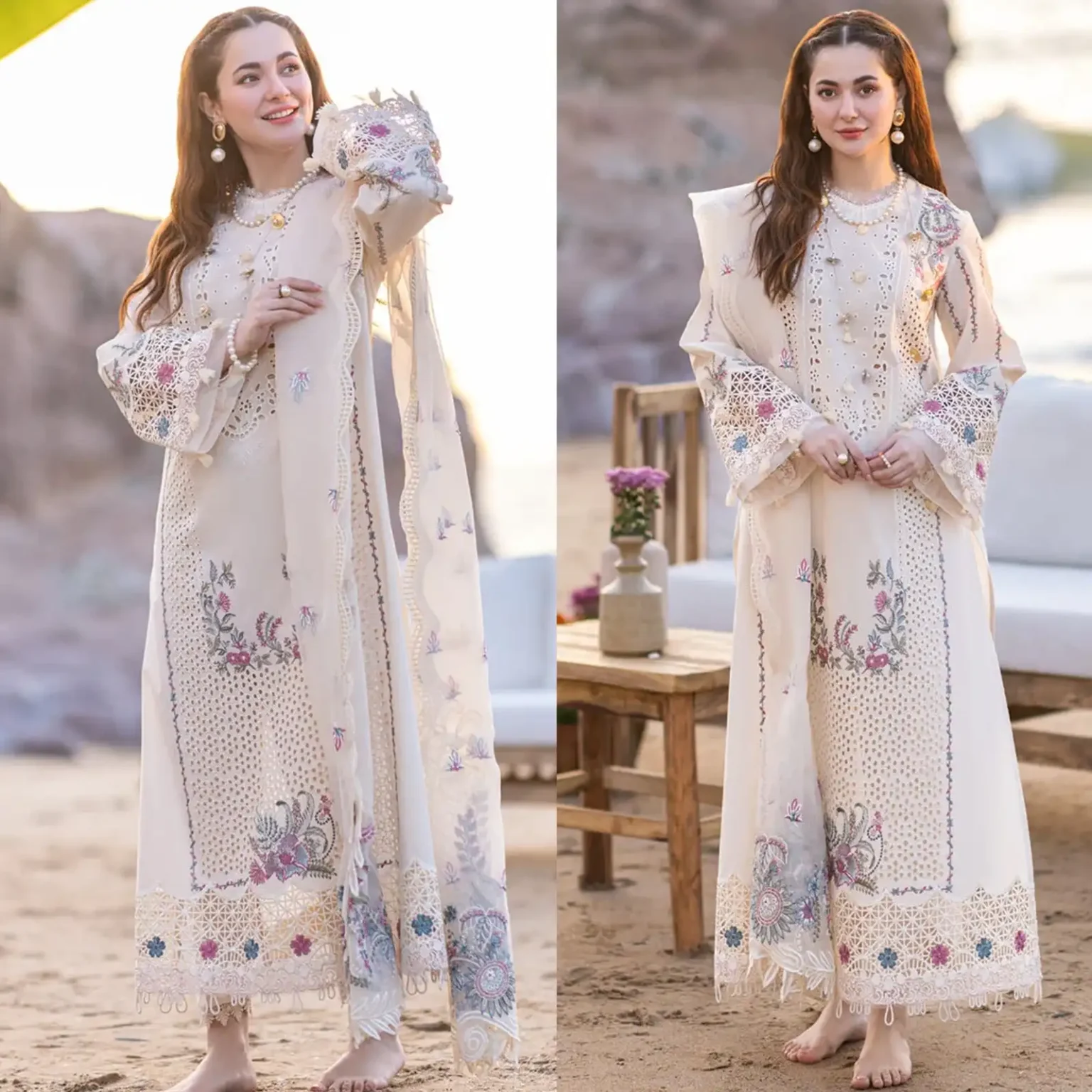 Sqoni is offering QALAMKAR Chikenkari Lawn 3PC Embroidered With Organza Embroidered Dupatta 455 in latest clothing collection 2024